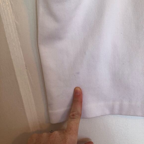 NWOT Free People Intimately High Neck Ribbed Racerback Crop Top White - Picture 10 of 11